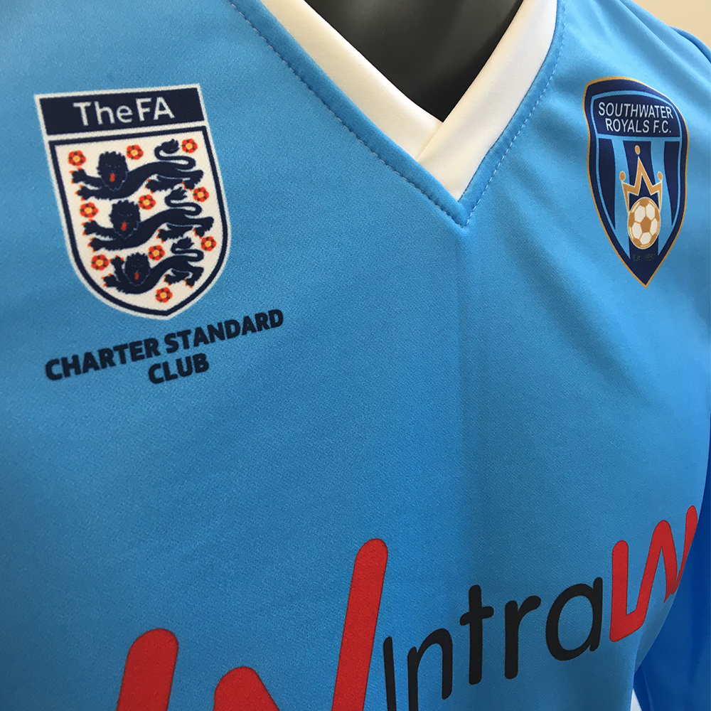 Southwater Royals Sublimated football kit with FA logo and crests