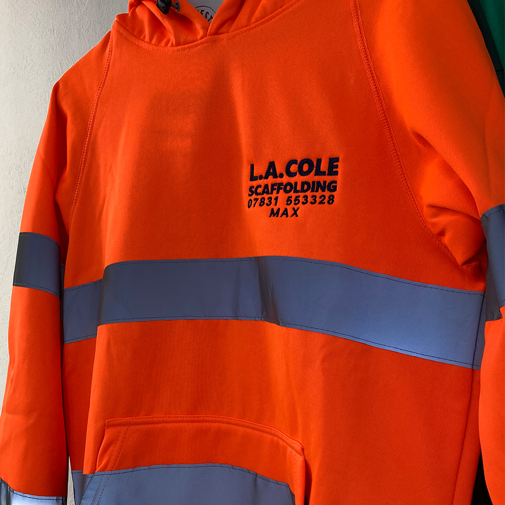 Hi-Vis hoodie with embroidered logo