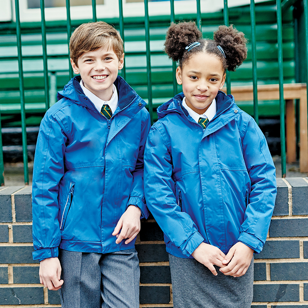 Outdoor wear for school logos and uniforms