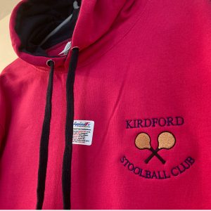 Stoolball embrodiery for local Kirdford club