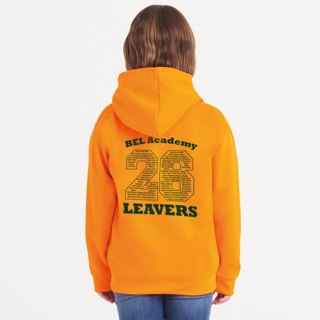 Persoanlised leavers hoodies for 2026 from AppliedFX