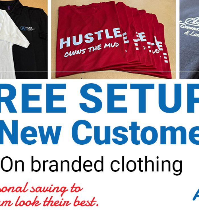 New to AppliedFX? This autumn, your first branded clothing order comes with free setup when you quote BELNU26.